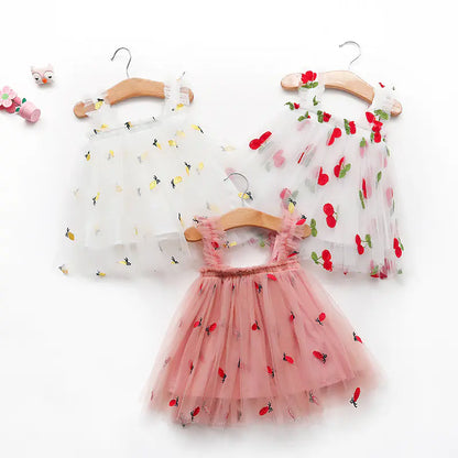 Zomerjurk voor Meisjes – Prinsessenstijl met Borduursels