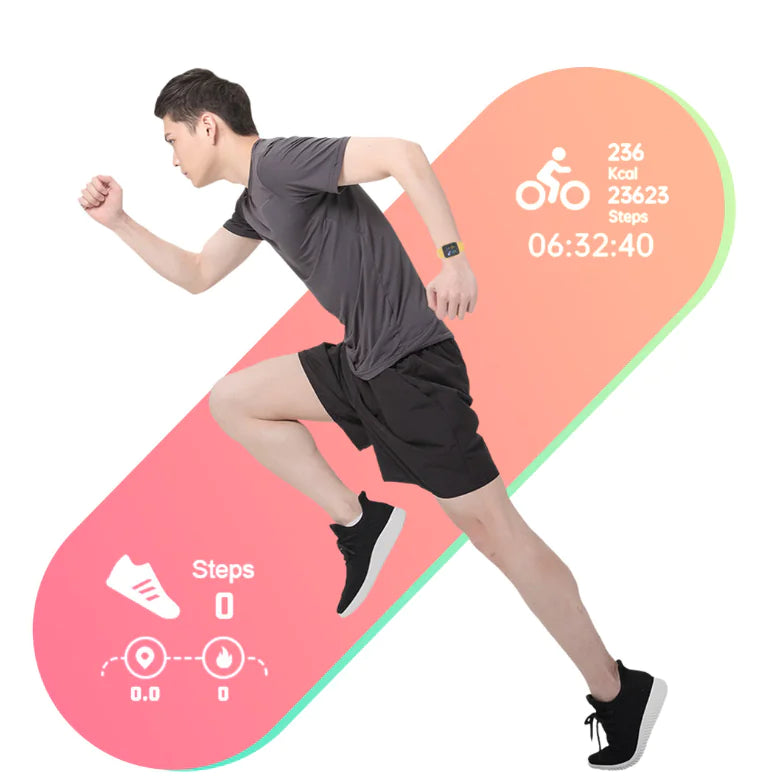 Macaron Bluetooth Pedometer Smart Watch with 1.44" Screen