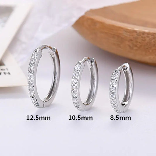Stijlvolle S925 Zilveren Oorbellen met Zirkonia & Diamanten – Glans voor Elke Gelegenheid
