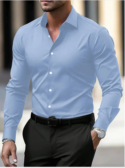 Men's Slim Fit Long Sleeve Shirt