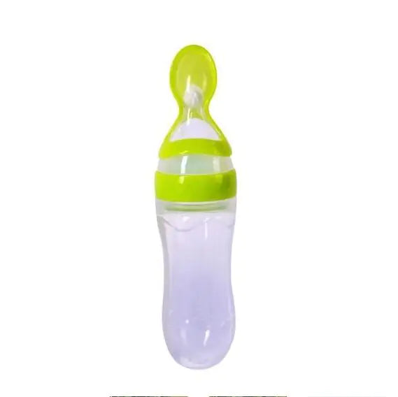 Silicone Baby Bottle, Rice Cereal Spoon, Feeding Bottle
