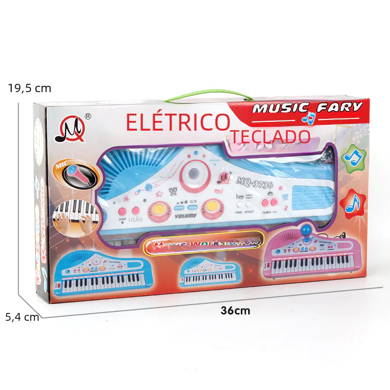 37-Key Electronic Piano Toy with Microphone for Kids - FkriTigrinya