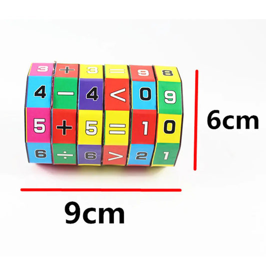Cylindrical Six-Sided Math Cube for Kids Learning Toy - FkriTigrinya