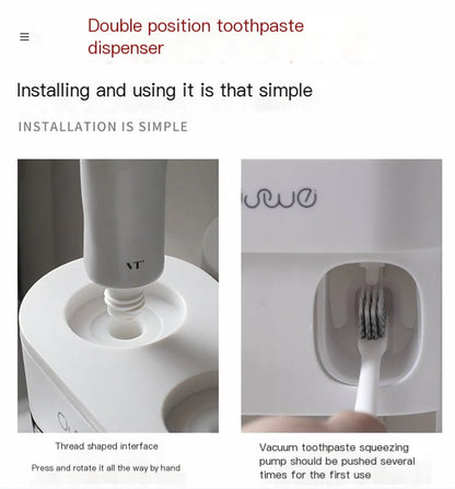 Automatic Toothpaste Dispenser Set with Wall Mount