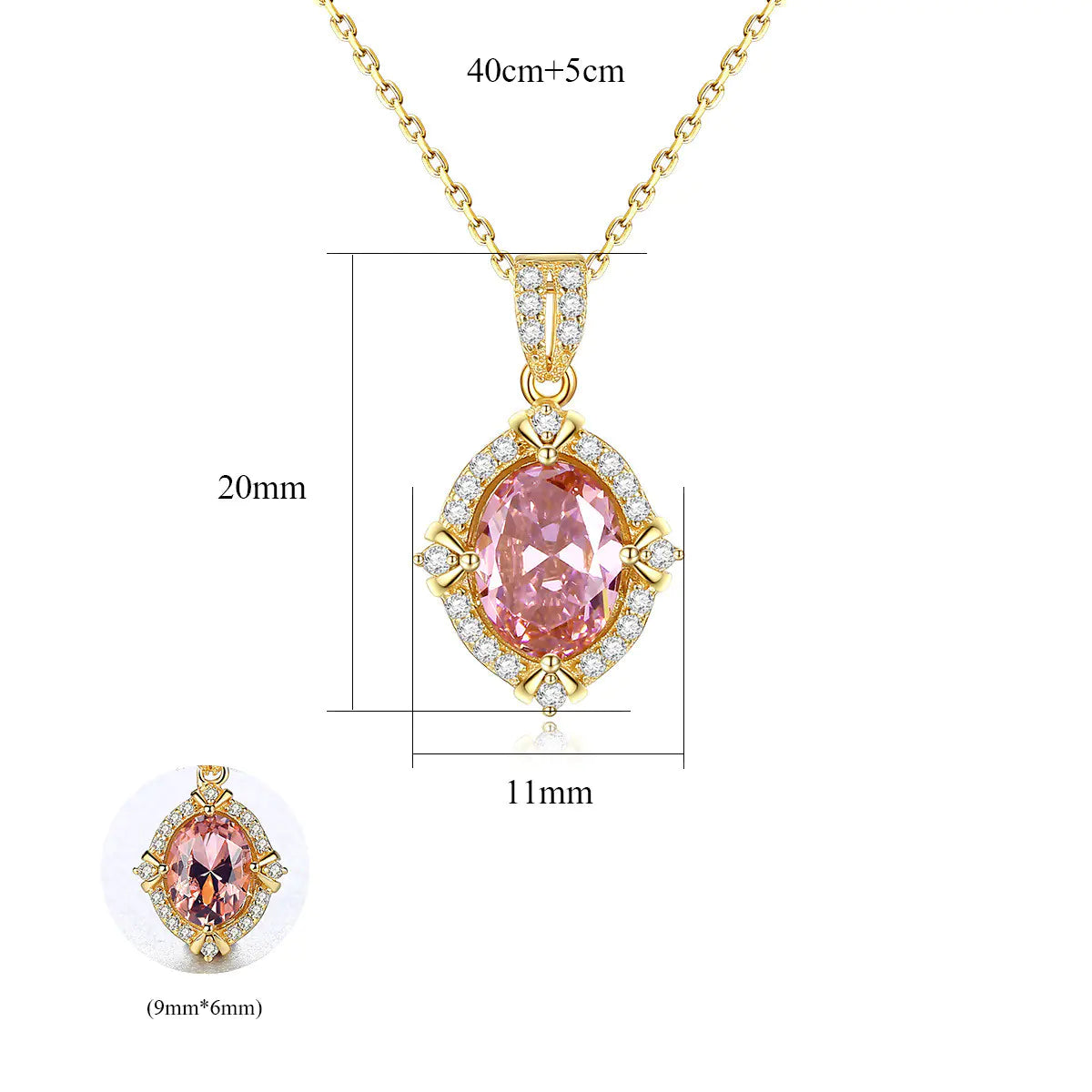 PAG&MAG S925 Silver Necklace with Colorful Zirconia
