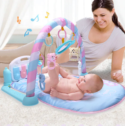 Baby Play Gym with Piano and Crawling Mat (0-12 Months)