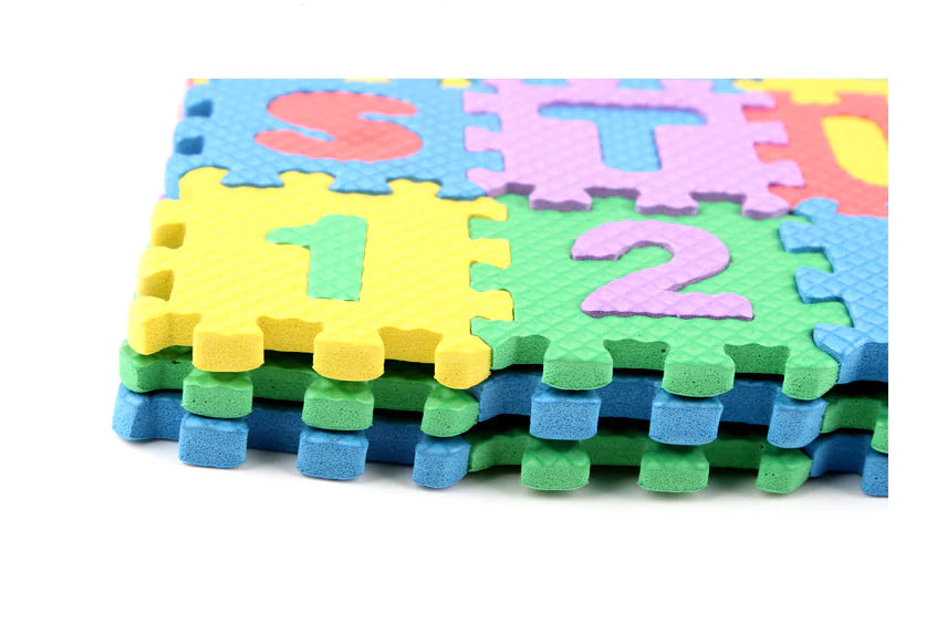 Cartoon Alphabet and Number Crawling Puzzle