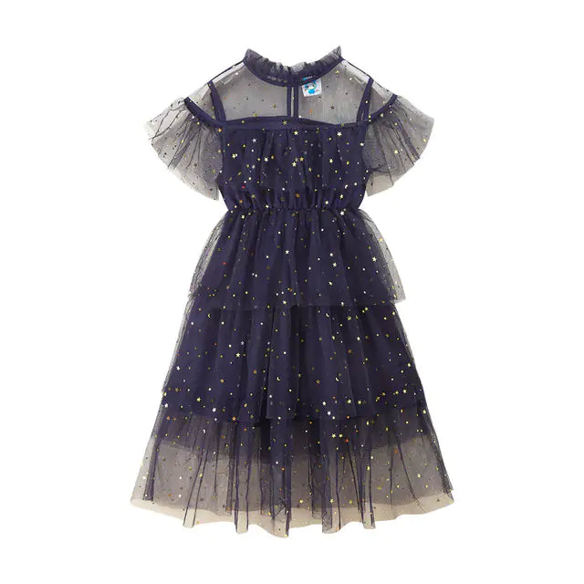 Floral Embroidered Lace Princess Dress for Girls sizes from 4 to 14 years