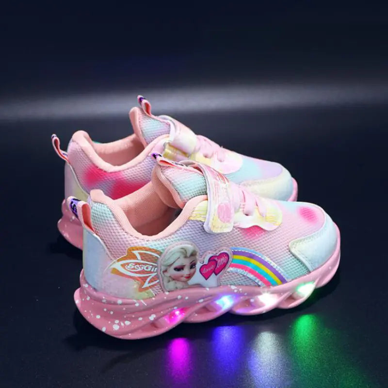 Disney LED Light-Up Sneakers for Girls - Frozen Design