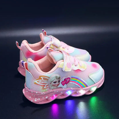 Disney LED Light-Up Sneakers for Girls - Frozen Design
