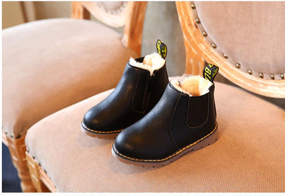 Children's Leather Short Boots for Boys and Girls sizes ranging from 21 to 36,