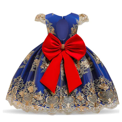 2020 Girls' Embroidered Lace Princess Dress  sizes ranging from 70cm to 150cm,