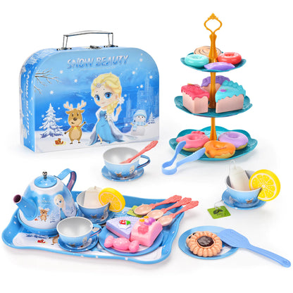 Girls Play House Simulation Dessert & Tea Toy Set - FkriTigrinya