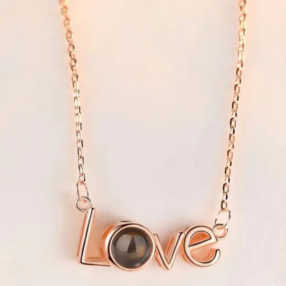 100 Languages "I Love You" Projection Necklace