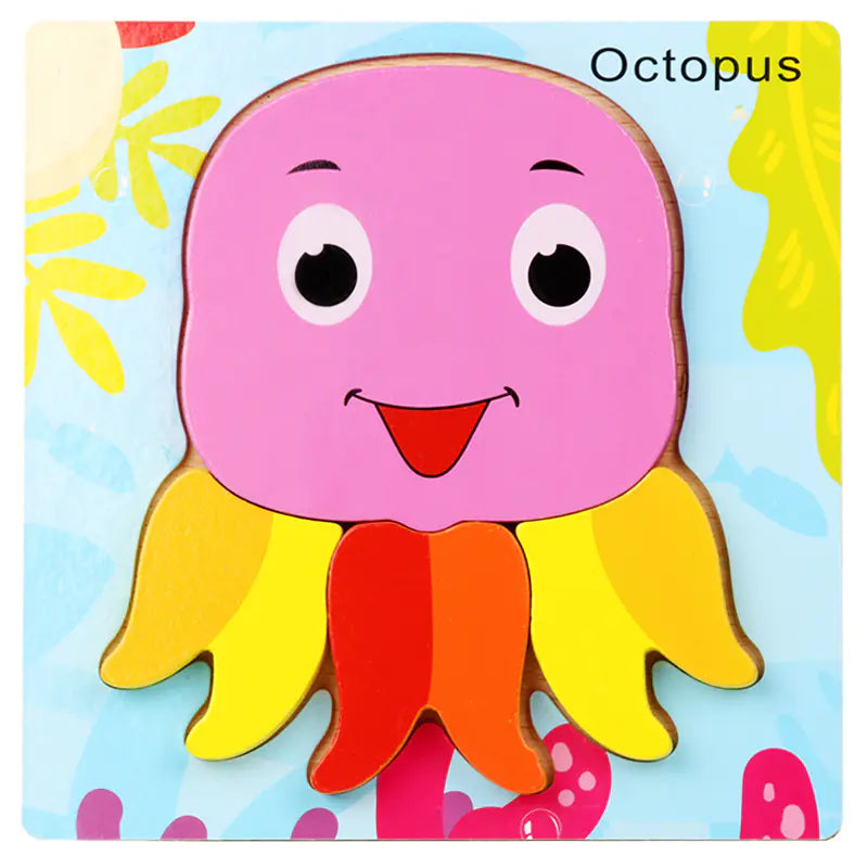 3D Wooden Puzzle Educational Toy for Kids (Wholesale) - FkriTigrinya