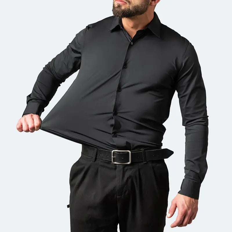 Men's Wrinkle-Resistant Stretch Dress Shirt (Thin Fit)
