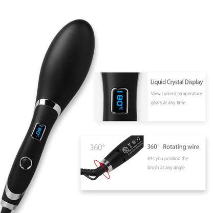 Ionic Straightening Comb and Curling Iron Combo
