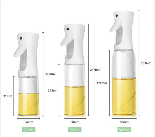 Outdoor Press Oil Spray Bottle - 200ML Glass Oil Dispenser