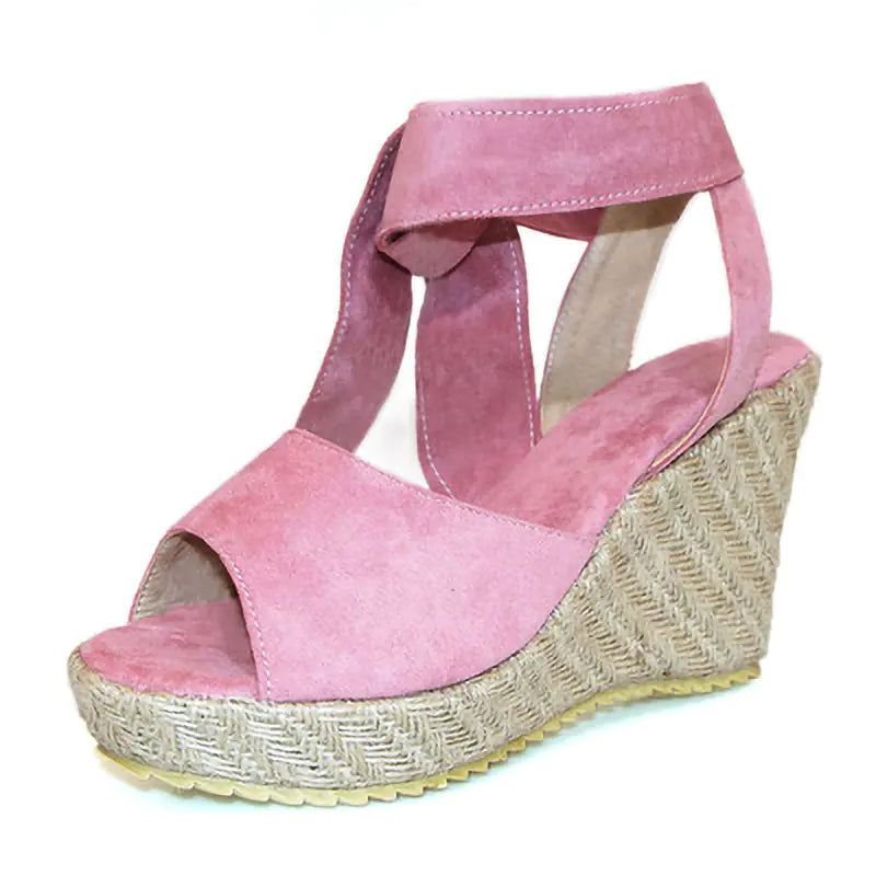 Wedge Heel Plus Size Lace-up Women's Sandals