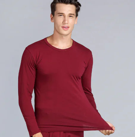Men's Long Sleeve V-Neck Slim Fit T-Shirt