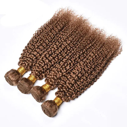 Brazilian Kinky Curly Wave Human Hair Wig – 100% Echt Haar – Kleur 27#
