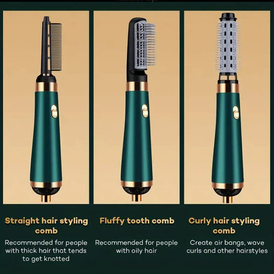 3-in-1 Negative Ion Hot Air Curling and Straightening Comb