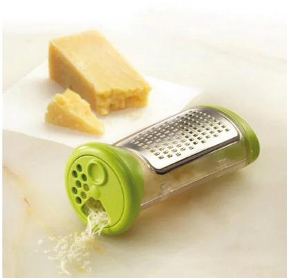 Spice Grinder and Storage Box with Cheese Shredder