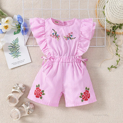 Samgami Baby Summer Striped Romper for Girls