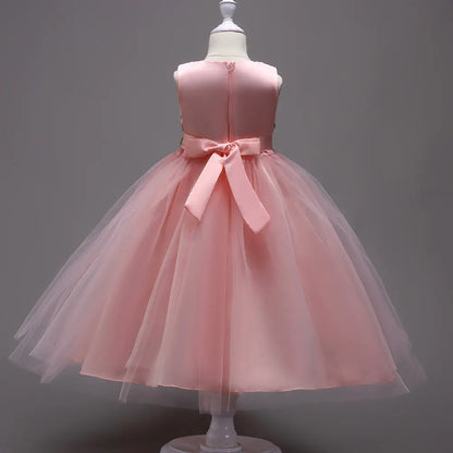 Sleeveless Embroidered Dress for Girls (Princess Style)