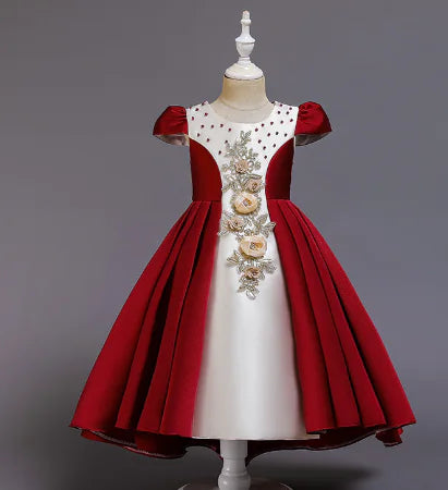 Fluffy Embroidered Princess Dress for Girls  110cm to 140cm,