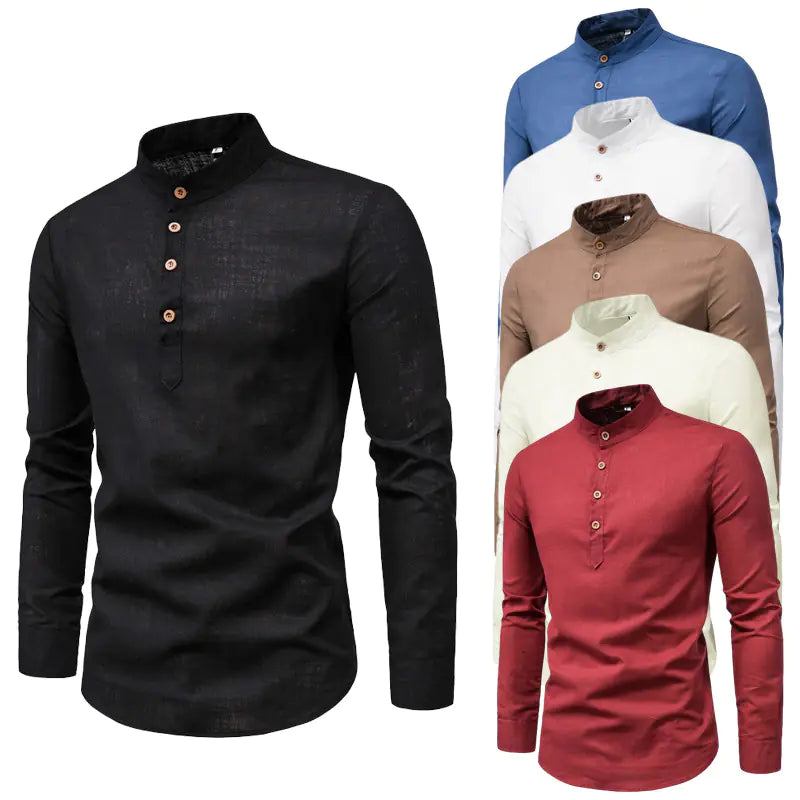 2024 Men's Stylish Slim Fit Long Sleeve Shirt