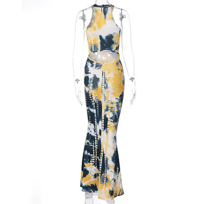 Hugcitar Mouwloze Jurk – Geel of Blauw