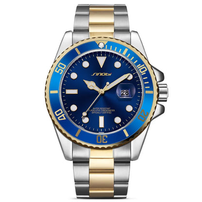 Herrenuhr – Luxuriöser Quarz mit Stahlband und leuchtendem Display
