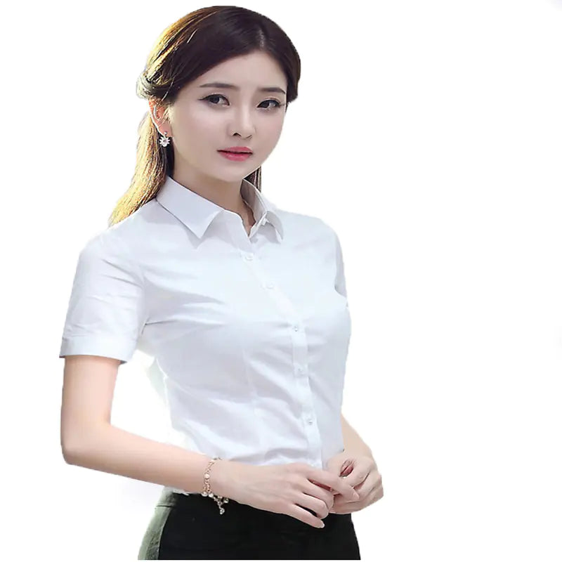 Women's Long Sleeve Slim Fit Business Shirt