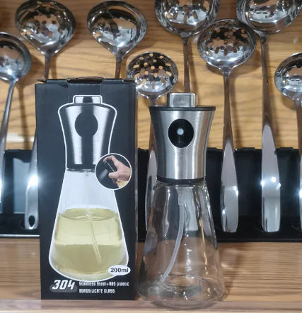 Oil Sprayer Bottle for Kitchen - Glass, Leak-proof 100ml and 200ml, t