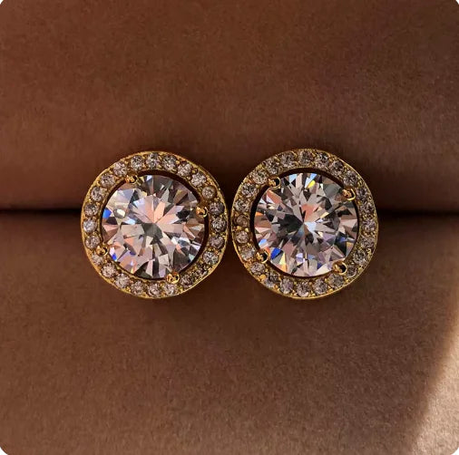 Elegant Zircon Geometric Earrings – Tijdloze Elegantie voor Vrouwen