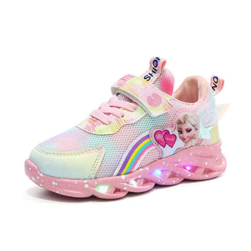 Disney LED Light-Up Sneakers for Girls - Frozen Design