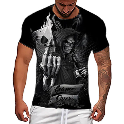 3D Printed Casual Men's T-Shirt - Everyday Scene