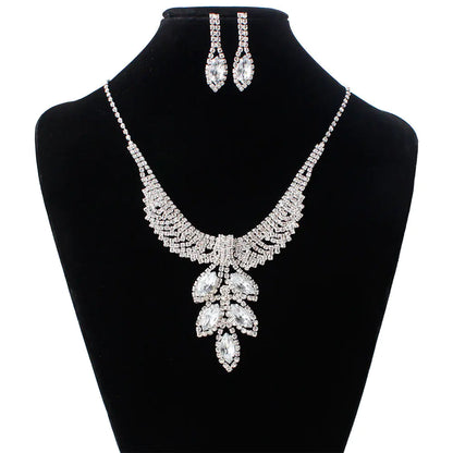 Bridal Jewelry Set - Korean Style Necklace & Earrings