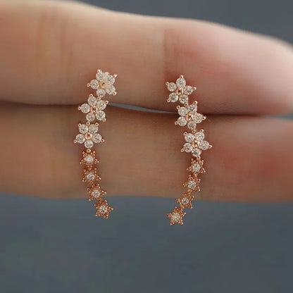 S925 Zilveren Stervormige Oorknopjes met Diamanten – Stralend & Betekenisvol
