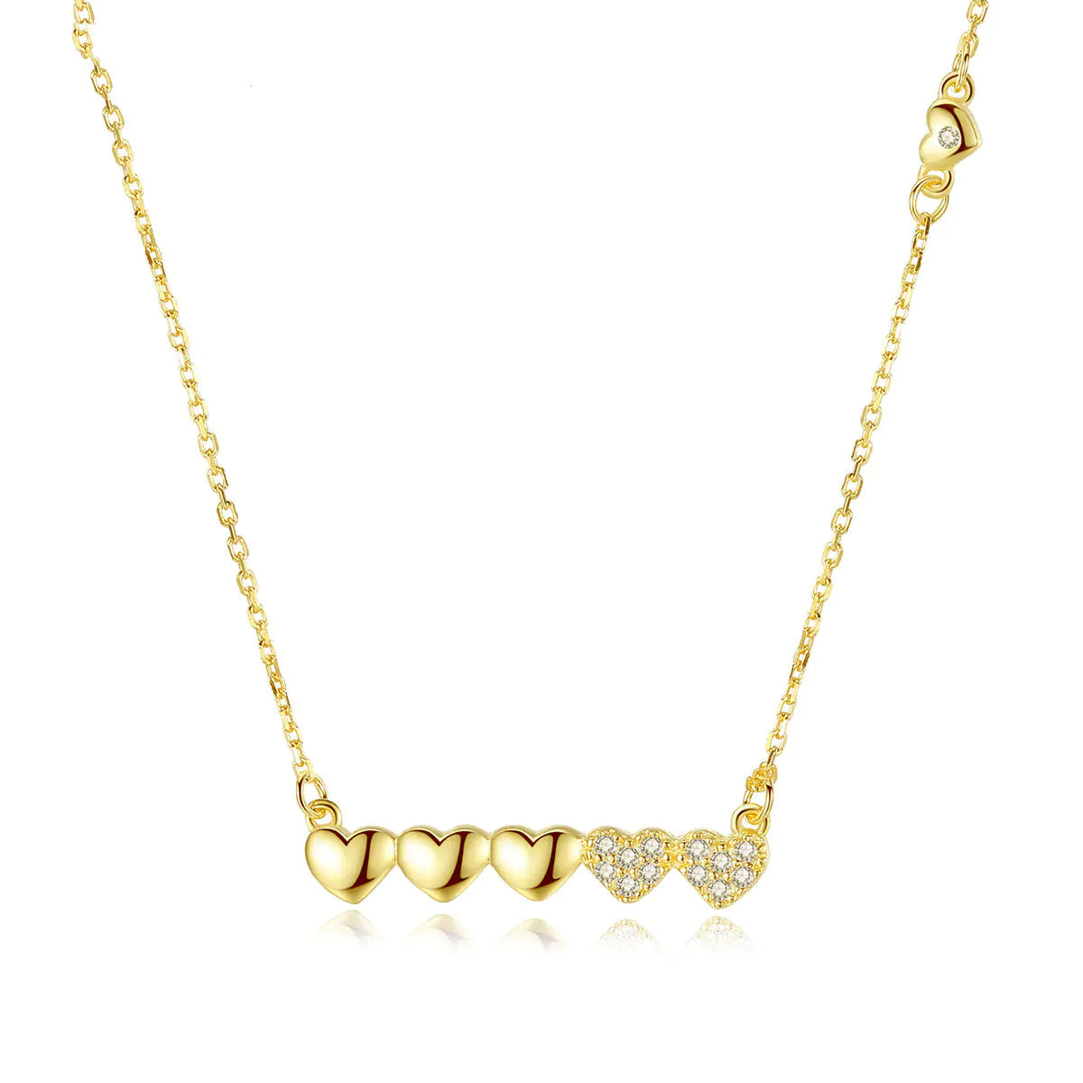 PAG&MAG S925 Sterling Silver Heart Pendant Necklace