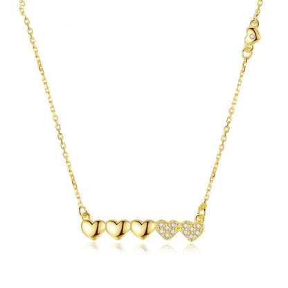 PAG&MAG S925 Sterling Silver Heart Pendant Necklace