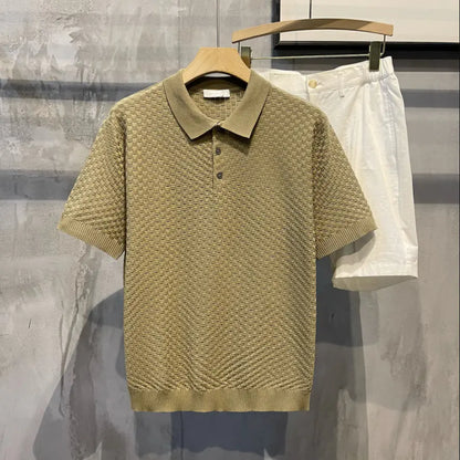 Men's Slim Fit Polo Shirt - Trendy Summer Tee 2024 Size options from M to 3XL