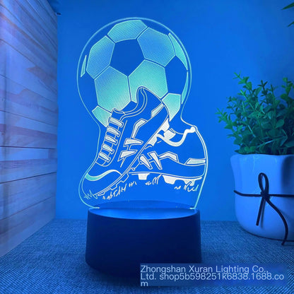 3D Football Night Light - Creative Kids Gift Lamp