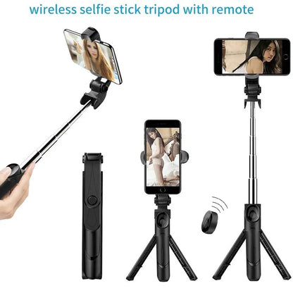 Bluetooth Selfie Stick and Phone Tripod Stand