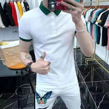 Men's Slim Fit Black Polo Shirt - Trendy Design