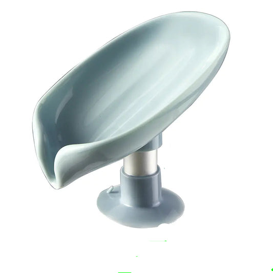 Creative Leaf-Shaped Soap Holder with Suction Stand