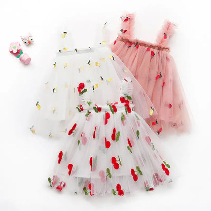 Zomerjurk voor Meisjes – Prinsessenstijl met Borduursels