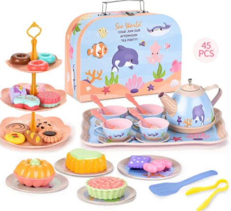 Girls Play House Simulation Dessert & Tea Toy Set - FkriTigrinya