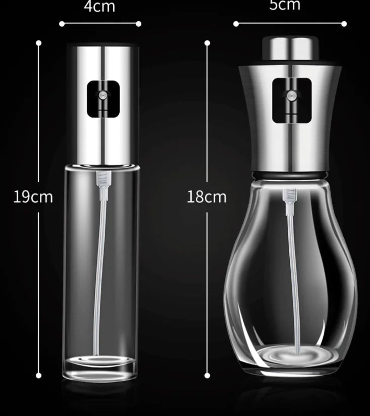 Oil Sprayer Bottle for Kitchen - Glass, Leak-proof 100ml and 200ml, t